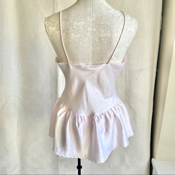 Vintage Victoria’s Secret 70s 80s Pink Teddy Top Lingerie Bodysuit Onesie Romper - Picture 4 of 8